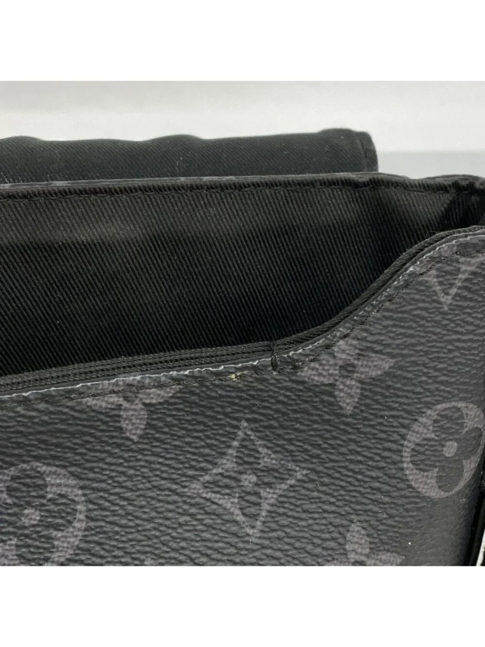 Louis Vuitton Shoulder Bag Monogram Eclipse District PM Black